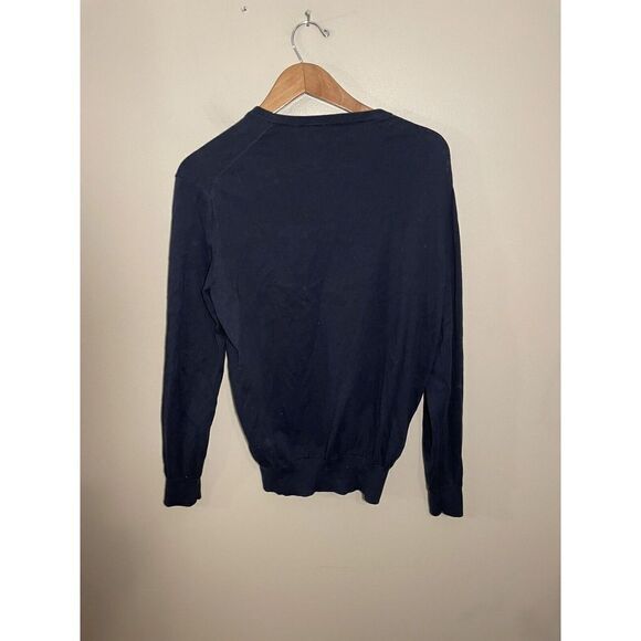 Polo Ralph Lauren Sweater‎ Men’s Small V-Neck Pima Cotton Navy Blue - Picture 3 of 7